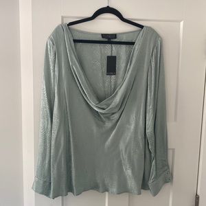 ELOQUII - Cowl neck satin feel blouse - size 24